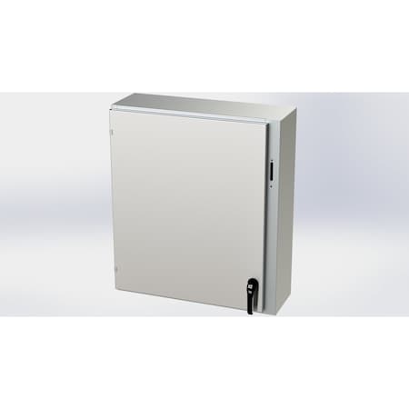 Saginaw Control & Engineering 2 Point Latch Electrical Enclosures, 36 in H, 10 in D, 31.38 in W, NEMA 3R, 4, 4X, 12, 13 SCE-36XEL3110SS6LP